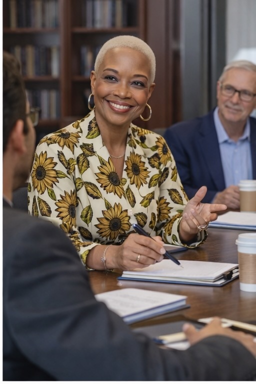 Stephanie M. Jones in a leadership meeting